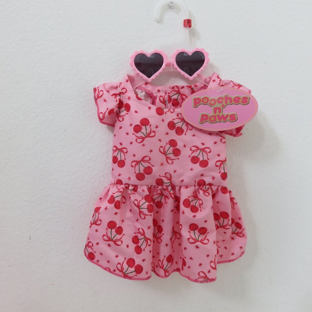 (#124) Pooches n Paws Pet Dog Dress / Glasses Clothes